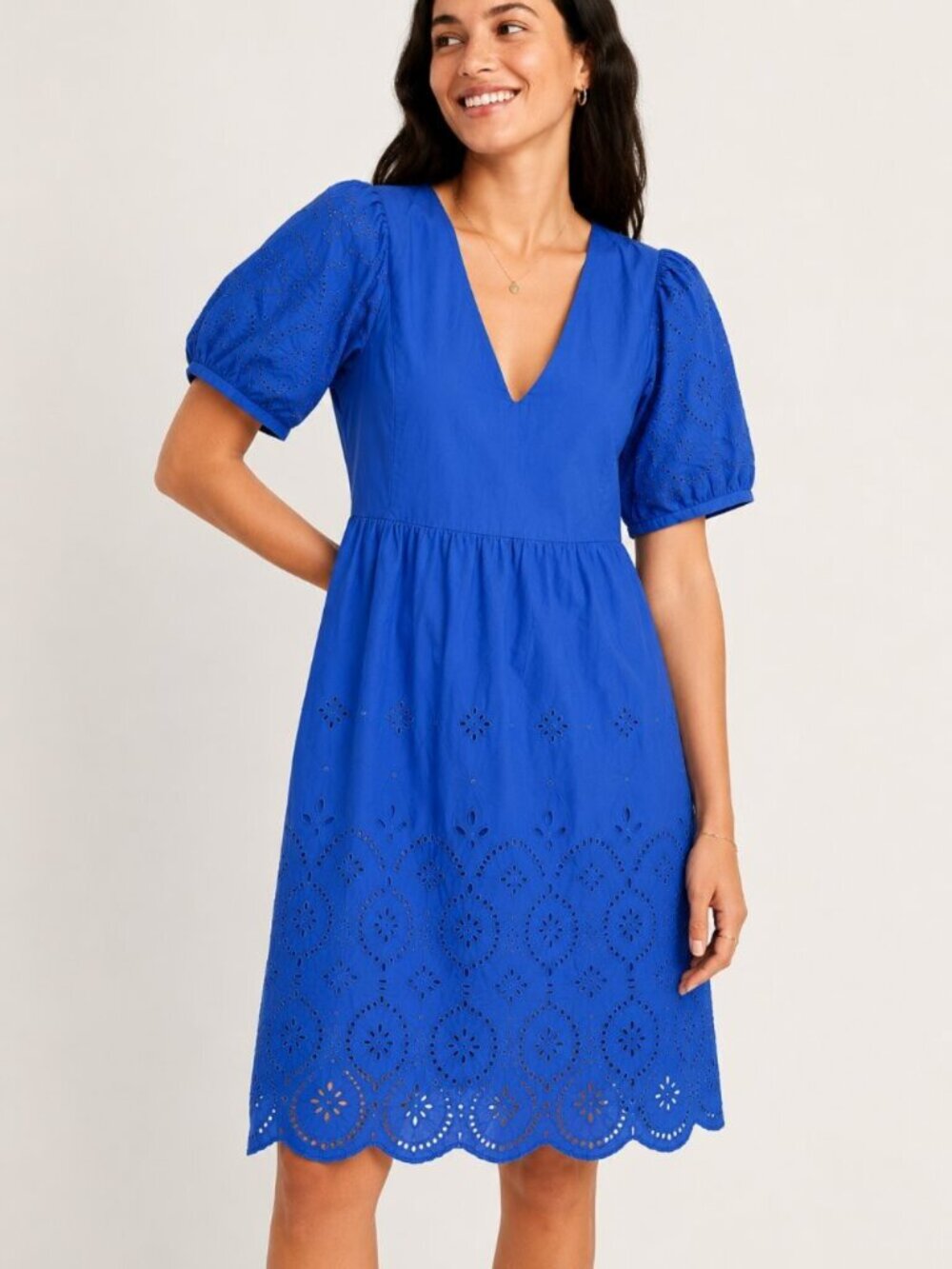 OLD NAVY Royal Blue Eyelet Dress XL